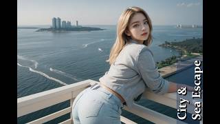 [4K] Ai Lookbook - Blonde in the City: Capturing the Sea Between the Skyline