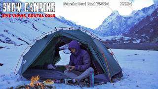 -10°C SNOW CAMPING at Nanda Devi Base Camp | Coldest Group Winter Survival
