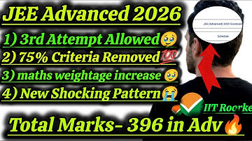 Shocking update 😱 3rd Attempt Allowed in JEE Advanced 2026 | JEE Mains 2026 99%ile in last 45 days