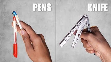 I Learned a Balisong Tricks… Using Pens