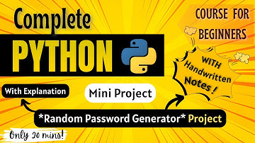 *Build a Random Password Generator* | Mini Project | Python Full course for Beginners