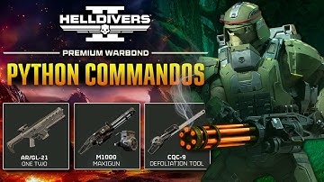 Helldivers 2 - Python Commandos Warbond Breakdown, A Minigun!