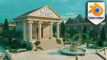 Stylized Greek Temple & Garden in Blender 4 – Environment Workshop