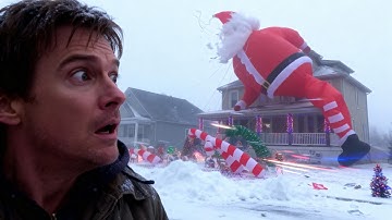 Wind Blows Away Christmas Decoration | Christmas Inflatables Blown Away Compilation