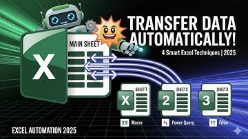 💥 ChatGPT + Excel 2025: 4 Smart Ways to Auto Transfer Data (Power Query, FILTER, Macro & Pivot)