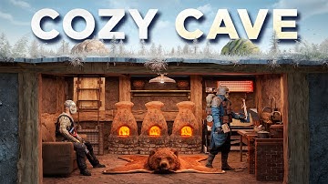 We Built the COZIEST CAVE BUNKER BASE in Rust...
