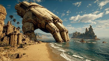 Guardians of the Celestial Shores | Mysterious Ambient Music Journey • Cinematic Landscapes | 4K