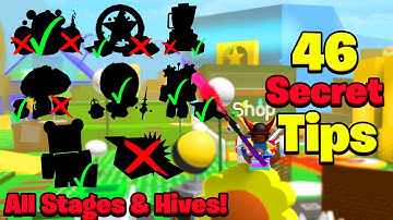 46 SECRET Tips If You Play Bee Swarm Simulator! (All Hives & Game Stages)