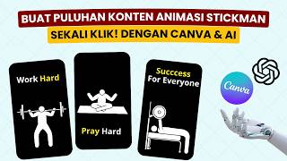 How to Make a Stickman Motivational Video Using AI   Canva 🚀 Can Be Monetized Content!