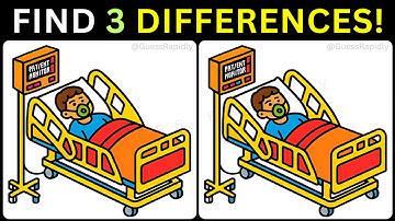 🚀Can you Find Three Hidden Differences?🧠【#424 Brain Game Challenge Spot 3 Differences】