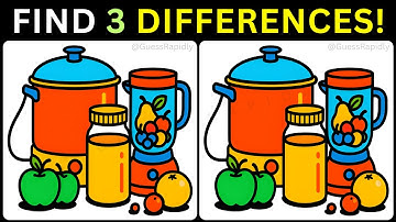 🚀Can you Find Three Hidden Differences?🧠【#424 Brain Game Challenge Spot 3 Differences】