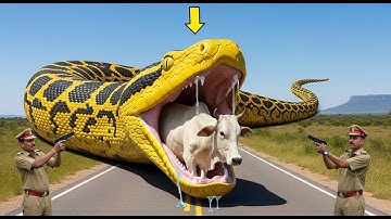 Brave heroes rescue mother cow from giant python attack 🐍 | alpha rescue team full story