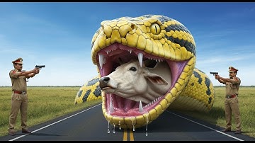 Brave heroes rescue mother cow from giant python attack 🐍 | alpha rescue team full story