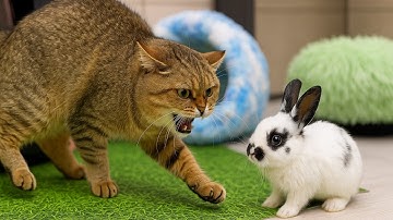 🐾 Nia Cat Meets Baby Bunny For the First Time - You Won’t Believe What Happens! Subtitles