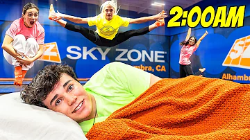 OVERNIGHT IN A TRAMPOLINE PARK