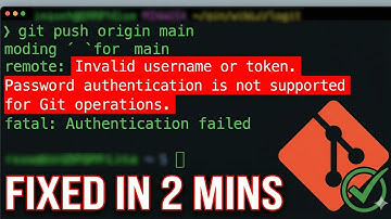 remote: Invalid username or token. Password authentication is not supported for Git operations.