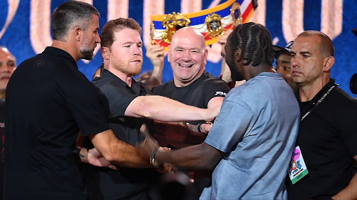 Canelo PUSHES Crawford After Crawford Gets in His Face - Near Fight Breaks Out at Face Off!