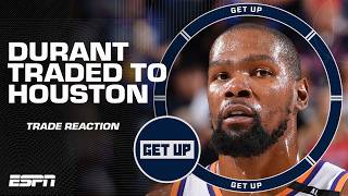 TRADE REACTION 👀 Does the Kevin Durant move make the Houston Rockets TITLE contenders ⁉️🏆 | Get Up