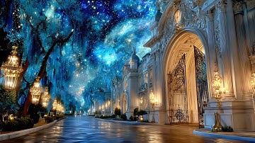 Walk Through Cities Made of Light | 4K Fantasy Golden Architecture & Soothing Celestial Sound