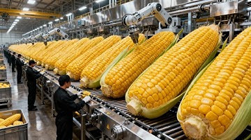 How Popcorn Is Made in a Modern Factory: Full Process  FACTORY TOUR