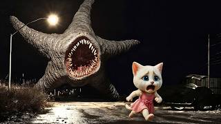 Download lagu 🔥 Hungry Star vs Monster Cat 😱 The Horrifying Battle! Epic Animated Story #mamacat #CutestCat