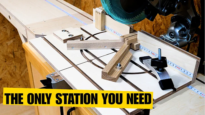 [Woodworking jig] The Ultimate SPACE SAVING Miter Saw Station | All-In-One Workshop Upgrade