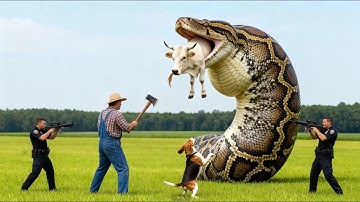 Brave Heroes Save Poor Mother Cow From Deadly Giant Mutant Python🐍