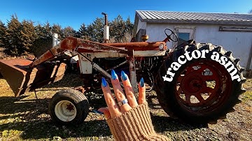 old farm tractor asmr 🚜 lofi tapping & scratching