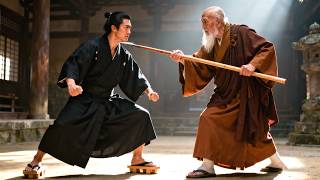 Japanese samurai challenges, but the Shaolin old monk raises his staff, taking him down instantly!