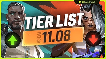 *NEW* AGENT TIER LIST for PATCH 11.08 - The BEST AGENTS on EVERY MAP!