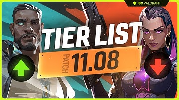 *NEW* AGENT TIER LIST for PATCH 11.08 - The BEST AGENTS on EVERY MAP!