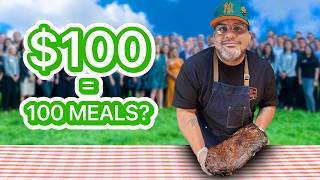 I cooked for 100 people in need with only $100.