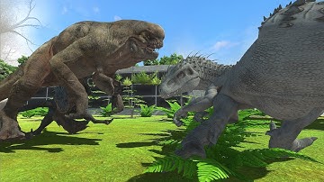 The new Indominus rex VS. D Rex! - Animal Revolt Battle Simulator