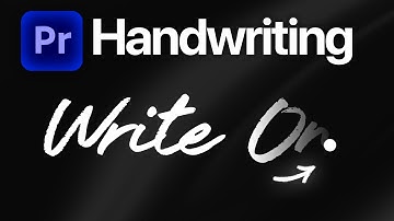 How To Make Handwriting Write On Effect in Premiere Pro