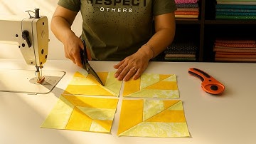 Patchwork Tutorial ،Simple Patchwork, Easy Sewing EASIEST Quilt Block Trick Will Blow Your Mind