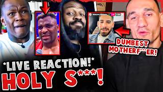 Max Holloway GETS HEATED w/ Ilia Topuria! Israel Adesanya & Jon Jones REACT Francis Ngannou KNOCKOUT