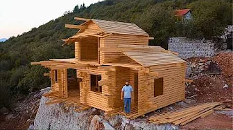 Man Builds DIY Two-Story WOODEN VILLA in Just 30 days | by @Serkan Bilgin