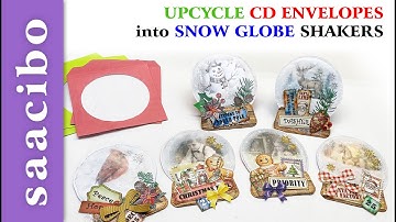 Snow Globes Shakers Made From CD Envelopes