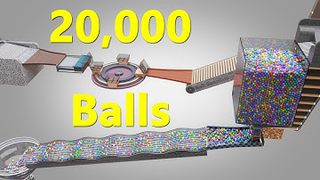 20,000 Colorful Balls Marble Run Loop animation V29