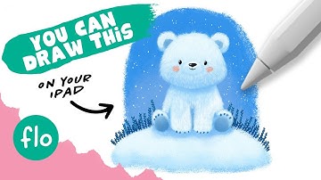 Draw This Cute Polar Bear in Procreate 🐻❄️ | Easy Step-by-Step Tutorial for Beginners