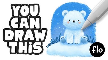 Draw This Cute Polar Bear in Procreate 🐻❄️ | Easy Step-by-Step Tutorial for Beginners
