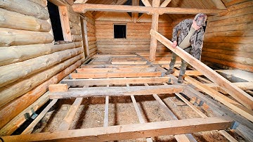 Flooring the Log Cabin Before Winter Hits | Real Rustic Life in the Wilderness