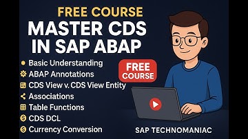 SAP CDS Introduction -Part 1 ABAP on HANA Course