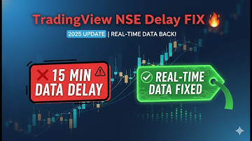 TradingView Indian Stock Data 15 Min Delay Fix 🔥 | How to Get Real Time NSE Data Again | 2025 Update