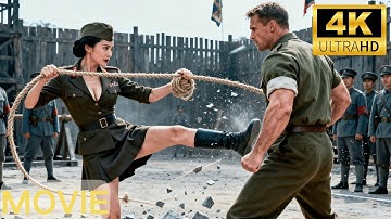 【2025最新動作大片】美國戰士與美女特務同台比武，不料她竟是功夫高手，一招將他制服🔥#戰爭 #槍戰 #狙擊 #kungfu #抗日