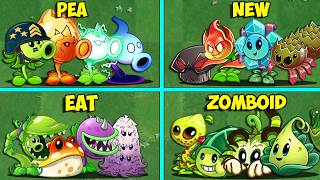 4 Team PEA x NEW x ZOMBOID x EAT - Who Will Win? - Pvz 2 Team Plant Battlez