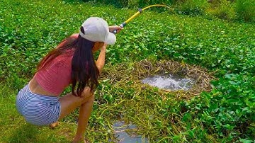 Người đẹp thử thách bản thân câu được con cá 100 cân và lấp đầy giỏ cá của mình