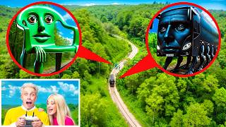 My Drone Filmed RANG RING RENG BUS IRENG vs KARKIR in Real Life!