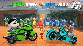 Franklin Blue Gang VS Shinchan Green Gang Squid Game Challenge In GTA 5!