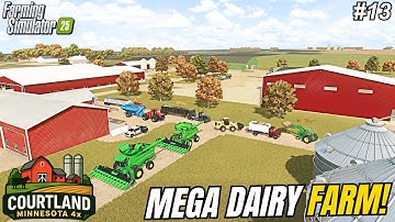 YEAR 1 CORN HARVEST FINALE + FEEDING THE MEGA DAIRY FARM! | Courtland, MN | FS25 #13